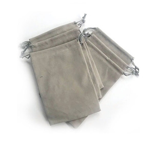 Wholesale Custom Premium Gray Velvet Dust-Proof Storage Small <b>Pouch</b> with Logo <b>Drawstring</b> Gift Packaging for Headphones Seal - Product Image 6