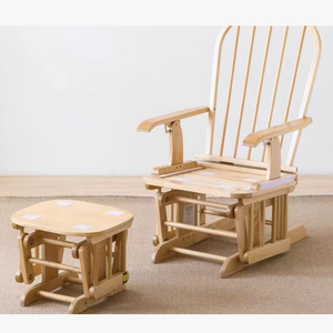 Sillón <span class=keywords><strong>de</strong></span> <span class=keywords><strong>lactancia</strong></span> Boucle para centro <span class=keywords><strong>de</strong></span> cuidado, sillón mecedor y otomana <span class=keywords><strong>de</strong></span> madera para <span class=keywords><strong>lactancia</strong></span> y ocio, ideal para mamá, bebé y enfermera. - Product Image 3