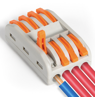 Connecteurs électriques rapides et compacts à brancher pour véhicules, bornes de distribution parallèle à levier, en cuivre, 32A, 2 pôles, pour câbles