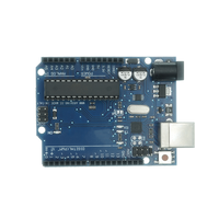 UNO R3 ATMEGA16U2+MEGA328P Mikrodenetleyici Geliştirme Kartı, Elektronik DIY Programlama Öğrenme Kiti için USB Kablolu