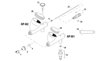 Conception de haute qualité révolution Iwata supérieure HP-M1 aérographe à action unique à alimentation par gravité