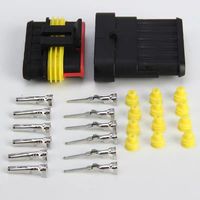 DJ7061 2 3 4 5 6 Pin listrik tahan air Amp Auto konektor kawat Harness kabel Terminal Tyco Aksesoris Auto konektor 282080-1