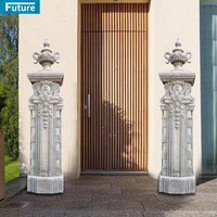 Colonnes de maison décoratives de luxe en plein air, designs de colonnes en marbre blanc, prix, colonne romaine pour projet de décoration de villa