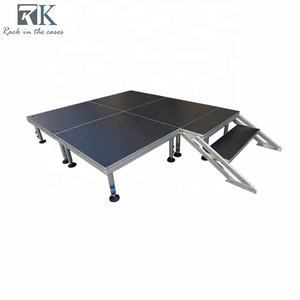 Escenario Portátil Ajustable de Alta Resistencia con Marco de Aluminio para Eventos y Conciertos, Podio de 4x4 pies y 4x8 pies - Product Image 1