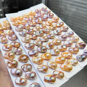 12-15mm Multi Color Alta Qualidade Grande Tamanho Grande Água Fresca de Água Doce <span class=keywords><strong>Fireball</strong></span> Nucleated Barroco Cultivadas Pérola Loose Pearls - Product Image 4