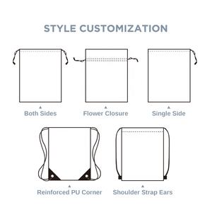 Huahao baskılı ipek çanta lüks bez ayakkabı için saten ipli toz torbası özel logo ambalaj - Product Image 2