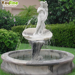 गर्म बिक्री सजावट हाथ नक्काशी वीनस सफेद संगमरमर की जन्म प्रतिमा पानी के फव्वारे - Product Image 3