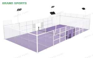 Venta al por mayor directa de fábrica: Cancha de pádel panorámica personalizada para clubes de pádel en Indonesia, MOQ bajo de <span class=keywords><strong>1</strong></span> set - Product Image 4