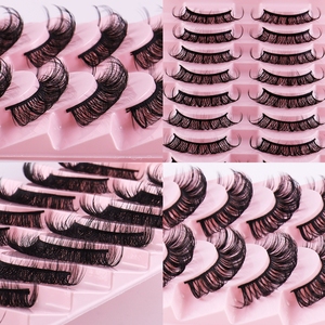 Cils artificiels sans cruauté, 30 paires, style super naturel et touffu, 15 mm 18 mm, légers, réutilisables, bande en coton noir 100% - Product Image 3