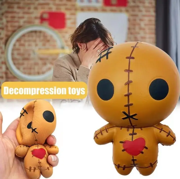 ホット販売スクイーズ減圧おもちゃストレス解消おもちゃハロウィンゴーストPUスクイーズ人形
