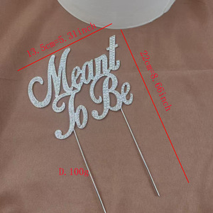 Pensata per Me Toppers per Cupcake in carta argento glitterata Toppers per decorazioni per feste - Product Image 6