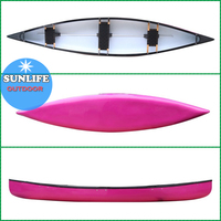 Canoë/kayak de pêche en plastique vendu à chaud, grande taille durable de 16 pieds de long pour 4 personnes, fabricants de canoës et canoës en Chine