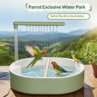 Baignoire de douche circulante pour perroquets en PP, idéale pour les animaleries familiales, disponible en gros en Europe