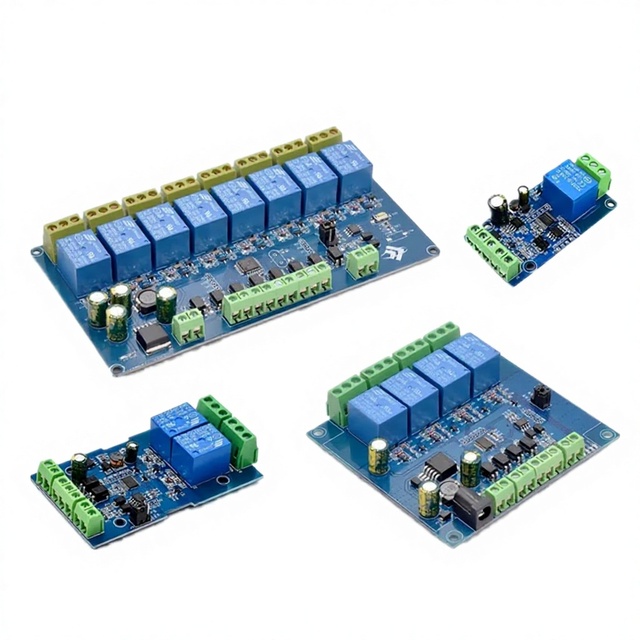 Modbus-RTU 1/2/4/8-Channel Relay Module with Digital Input/Output and RS485/TTL Communication