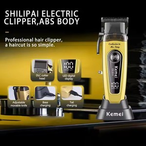 KEMEI Km-90-4 11500RPM 10W <span class=keywords><strong>Tagliacapelli</strong></span> Elettrico Potente per Barbieri con Lame Regolabili e Macchinetta <span class=keywords><strong>Tagliacapelli</strong></span> Cordless - Product Image 3