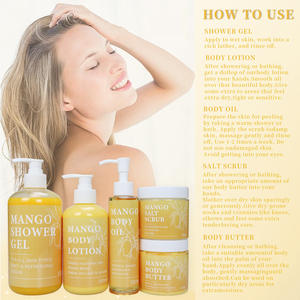 Set de Cuidado Corporal de Cinco Piezas de Marca Privada, Extracto Natural, Hidratación Profunda, Retención de Agua, Para Todo Tipo de Piel, Set de Cuidado Corporal de Mango - Product Image 4