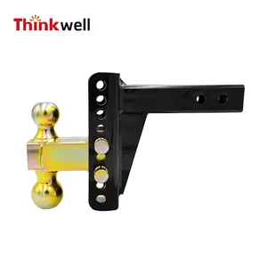 Adjustable Trailer Hitches Drop 6 untuk 2 "Receiver-2" 2-5/16 "Trailer bola kapasitas 3500lbs Trailer bola menarik