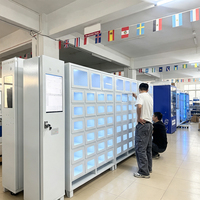 Distributeur automatique de casiers métalliques robustes, type casier, avec fonction réfrigérée