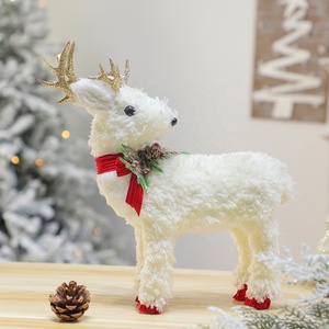 Decorazioni Natalizie in Schiuma Vendute Direttamente dalla Fabbrica, Graziosi Cuccioli <span class=keywords><strong>di</strong></span> Renna Bianchi in Piedi, Regali Natalizi - Product Image 2