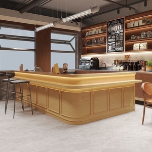 Comptoir de caisse intégré de style mid-century commercial pour café, restaurant, pâtisserie, boulangerie, magasin de thé au lait - Product Image 4