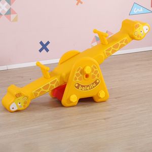 Haute qualité mignon Animal <span class=keywords><strong>girafe</strong></span> conception intérieur balançoire équipement petite balançoire extérieure en plastique pour les enfants de la maternelle préscolaire - Product Image 4