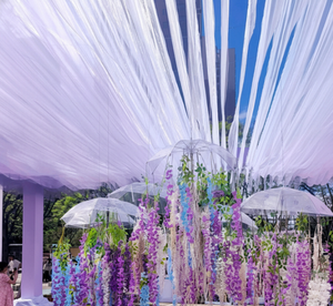 Tissu en tulle multicolore arc-en-ciel, organza, voile transparent, rideaux pour <span class=keywords><strong>mariage</strong></span>, décoration de fête, toile de fond de scène - Product Image 1