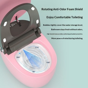 Inodoro Inteligente de Cerámica Colorido, Inodoro Automático de Cerámica para Baño, Inodoro Inteligente de Una Pieza - Product Image 5