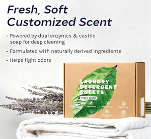 Tấm bột giặt hòa tan cho máy giặt nhỏ gọn thay thế cho chất tẩy lỏng và bột - Product Image 4