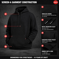 Sweat-shirt à capuche en coton épais et ample de couleur marron chocolat Cenloong, sweat-shirts à manches longues pour hommes
