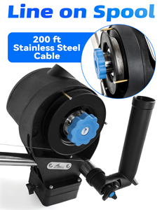 Downrigger Automático Eléctrico Billfish 180 con Brazo Telescópico de Acero Inoxidable y Base Universal de Liberación Rápida para Pesca de Arrastre Profunda - Product Image 4