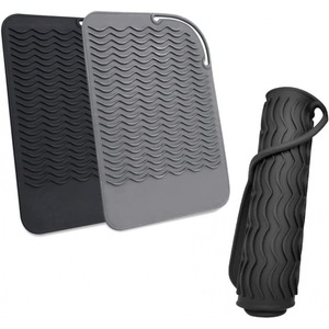 Tapis en silicone résistant à la chaleur pour fer à lisser et fer à boucler, tapis antidérapant de protection thermique, tapis de rangement pour outils de coiffure - Product Image 2