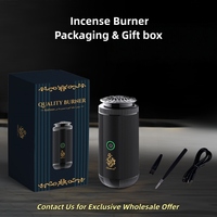 Brûleur à Bakhoor Arabe Rechargeable par USB, Encensoir Électrique Sans Flamme, Chauffe-Encens Portable Électrique