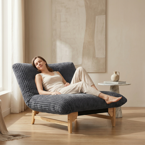 Accent Armless Lazy <b>Sofa</b> Corduroy Fabric Single <b>Sofa</b> For Living Room And Bedroom - Product Image 1