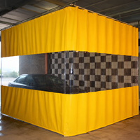 Rideau en vinyle transparent robuste en PVC avec isolation acoustique pour atelier industriel, séparation de zone de lavage de voitures