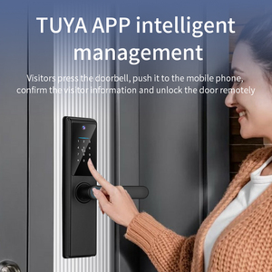 Nhà Máy Giá máy ảnh khóa tuya điều khiển từ xa sinh trắc học vân tay mật khẩu thẻ nhà thông minh khóa cửa - Product Image 3