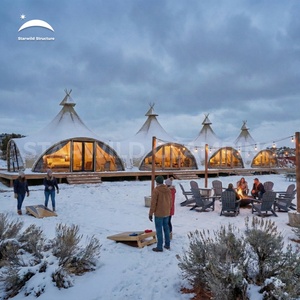 Tente de glamping en acier galvanisé, type <span class=keywords><strong>tipi</strong></span> indien, yurt, pour la restauration et le camping - Product Image 5
