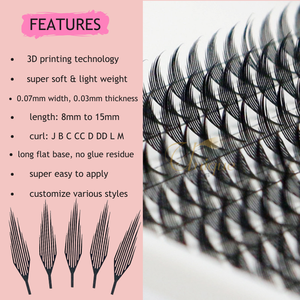 Super doux imprimé 3D Anime Chunk <span class=keywords><strong>Premae</strong></span> Fans pour Bold Spiky Lash Looks Manhua Spire Lashes Comic Tower Spikes Lashes - Product Image 2