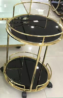 Chariot de service de buffet pour hôtel en acier inoxydable à 3 niveaux, capacité 10L, fourni par l'usine Beston