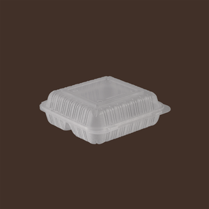 Contenedores de comida para llevar con bisagras MFPP, tipo clamshell, aptos para restaurantes, de calidad alimentaria, transparentes, para microondas. - Product Image 3