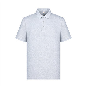 เสื้อโปโลผู้ชายแขนสั้นสีทึบโพลีเอสเตอร์ฤดูใบไม้ผลิฤดูร้อนชุดทำงานสวมใส่ทุกวันโฆษณาทีมโลโก้ที่กำหนดเอง - Product Image 4