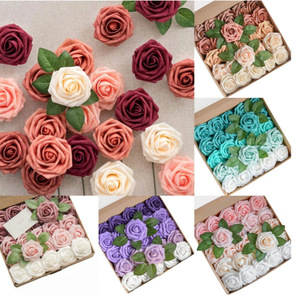 Boîte cadeau très vendue, roses en mousse PE, fleurs artificielles avec tiges, 25 fleurs pour la décoration de mariage, cadeau pour la Saint-Valentin - Product Image 4