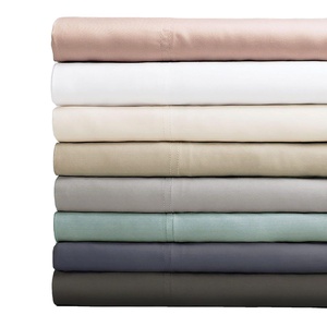 Bamboo Cotton Blend Hem <b>Stitch</b> Bedding Sheet Set for Hotel <b>Bed</b> and Home - Product Image 1