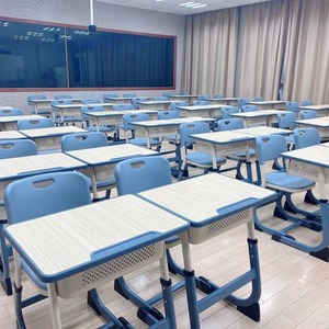 Muebles escolares duraderos de metal y madera, silla de escritorio individual para estudiantes con altura ajustable para mesa de aula para estudiantes - Product Image 6
