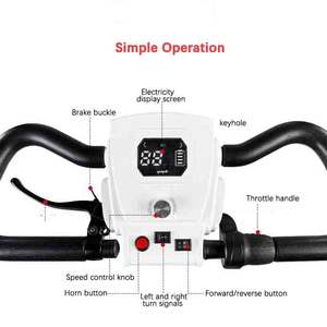 Commercio all'ingrosso 60V/650W Mini Scooter elettrico auto <span class=keywords><strong>2</strong></span> posti elettrico Golf Cart con il prezzo basso - Product Image 5