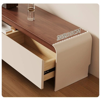 Ensemble meuble TV et table basse en bois massif - Nouvelle unité de rangement intégrée pour le salon - Nouveau meuble de sol
