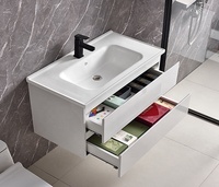 Meilleures ventes Meuble-lavabo de salle de bain suspendu de 36 pouces avec évier pour appartement, entrepôt, hôpital ou atelier