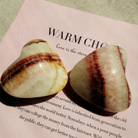 Wholesale high quality natural pork stone hearts healing stone for feng shui decoration
