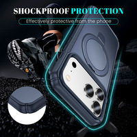 Coques de Téléphone Personnalisées Vente en Gros de Luxe en PC et TPU, Étui Armure Magnétique avec Anneau Support pour iPhone 17 16 15 Pro Max