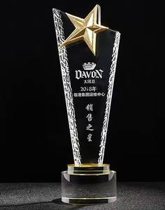 Заводская оптовая продажа, дешевые трофеи из чистого стекла, индивидуальные трофеи, медали, бляшки, цветные хрустальные короны, трофеи для членов <span class=keywords><strong>mvp</strong></span> - Product Image 1