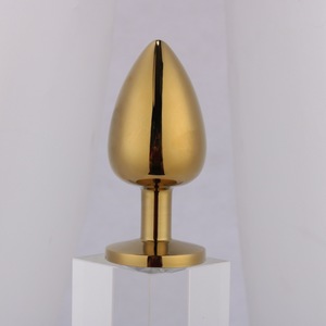 Giocattoli del sesso anale a buon mercato dilatatore piccolo <span class=keywords><strong>plug</strong></span> anale di cristallo per le coppie, <span class=keywords><strong>vendita</strong></span> calda <span class=keywords><strong>Plug</strong></span> anale in oro rosa in metallo con diamante gioiello - Product Image 6